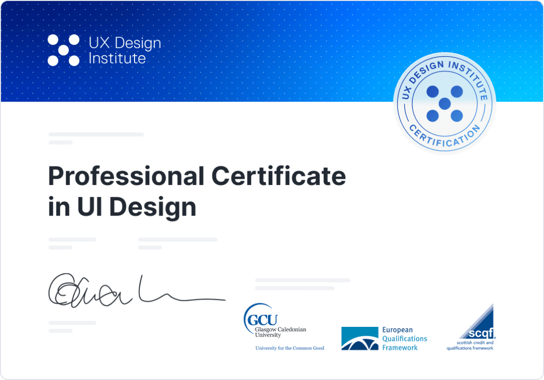 Certification UI/UX Design